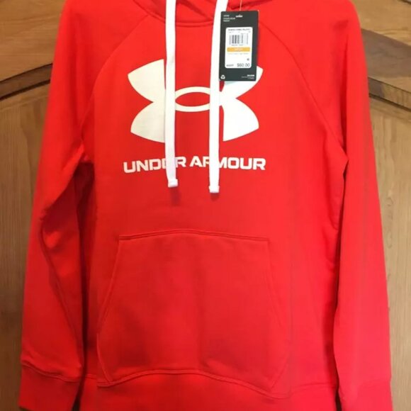 Women's Under Armour UA Rival Fleece Logo Hoodie Red Small NEW MSRP $60 - Picture 2 of 6